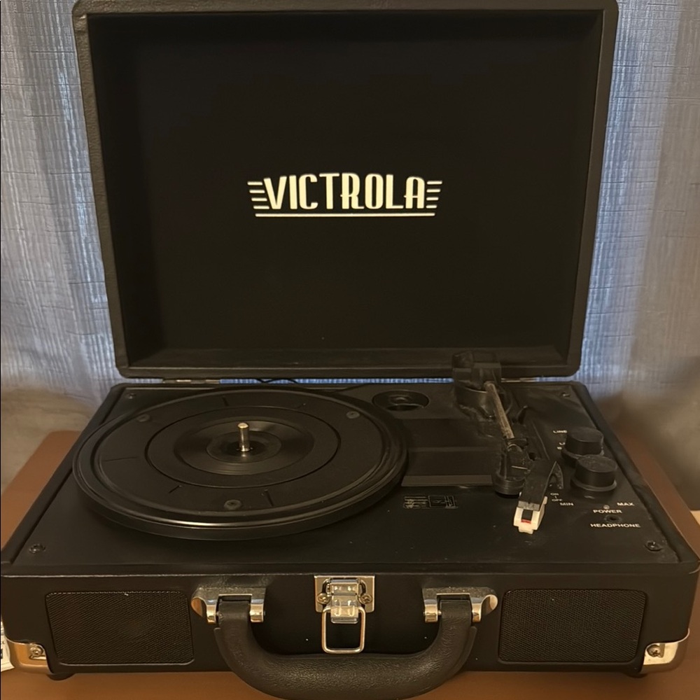 Victrola Black Portable Record Player